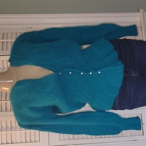 JOY'S PLACE ANGORA RABBIT HAIR CARDIGAN